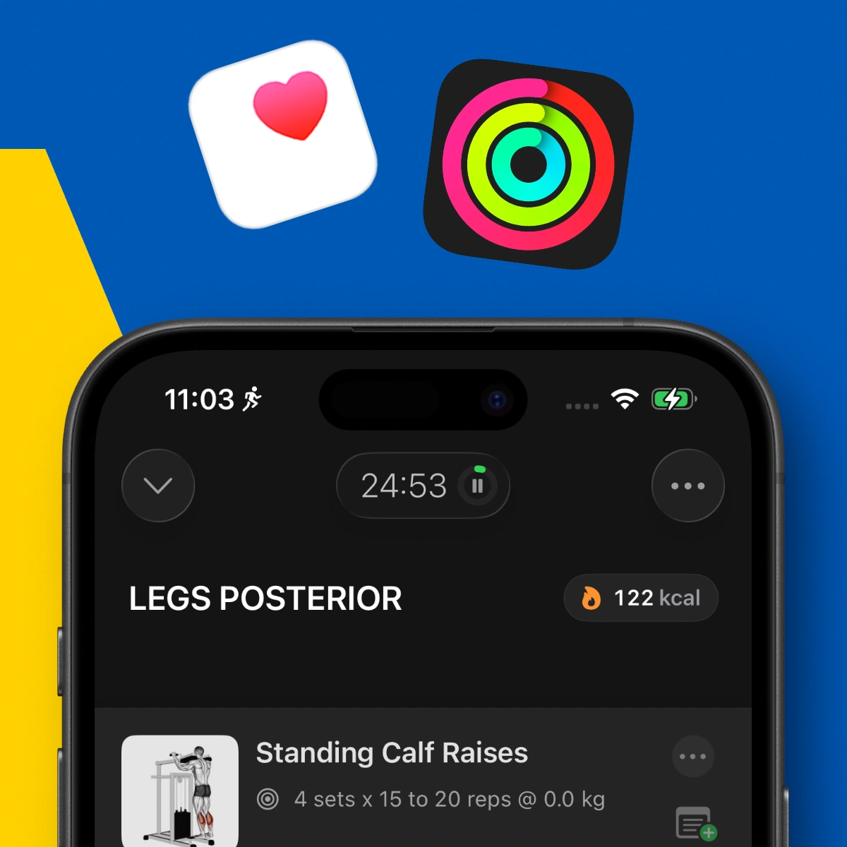 Sincronização em tempo real com Apple Health no Steady 2.3