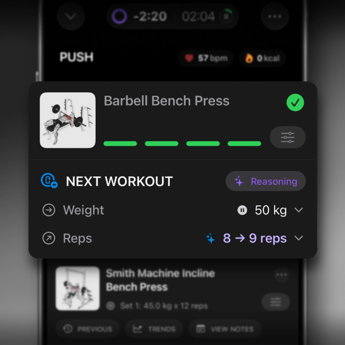 In-Workout Progression Review