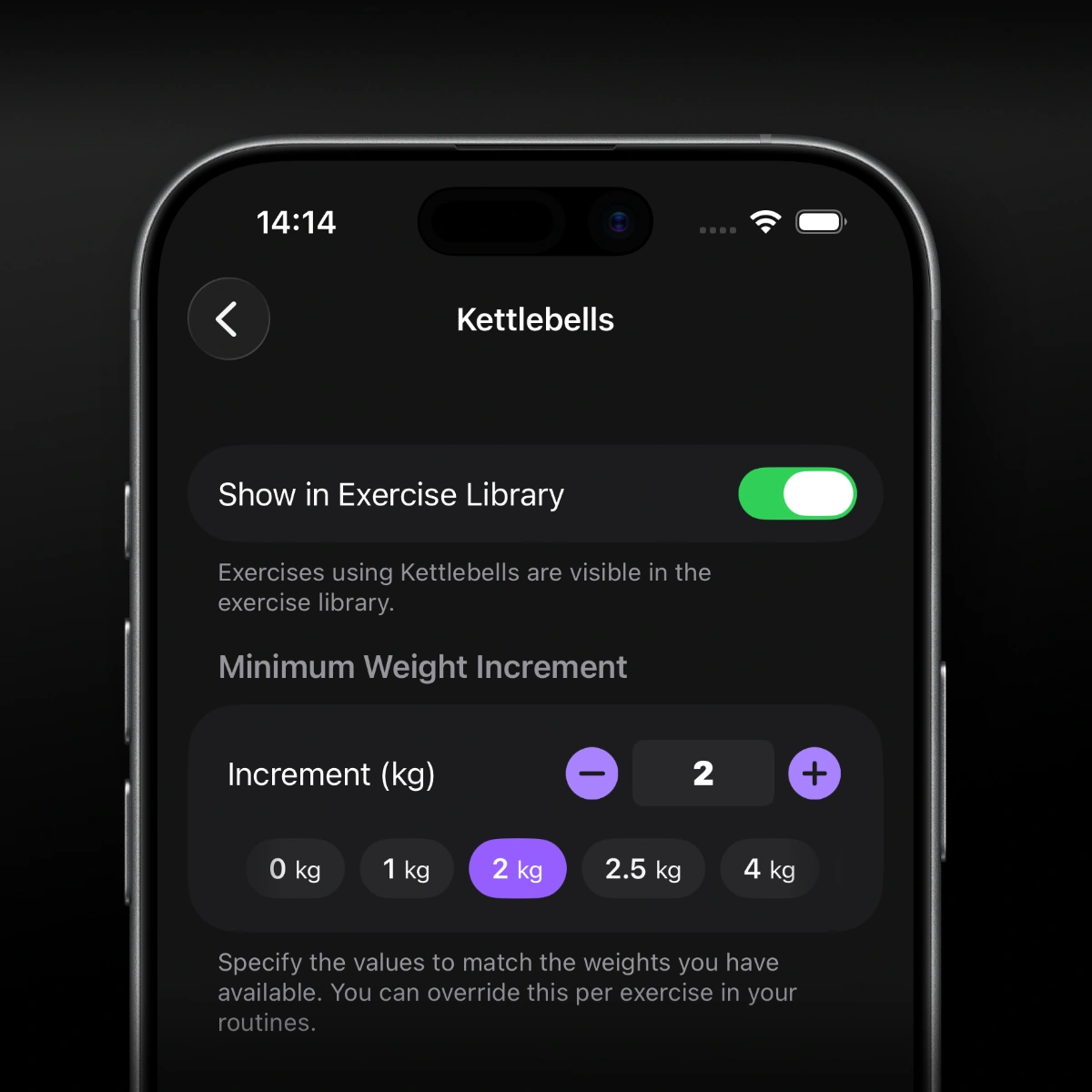Equipment Preferences