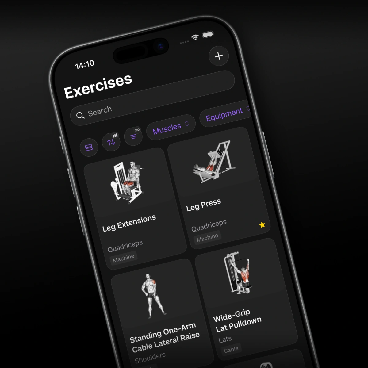 Gallery View for Exercises